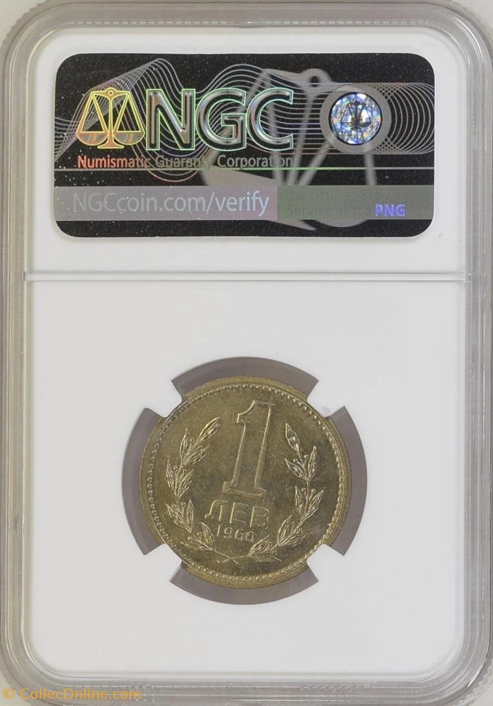 1960 1 lev MS66 coins world bulgaria 1960 1 lev ms66