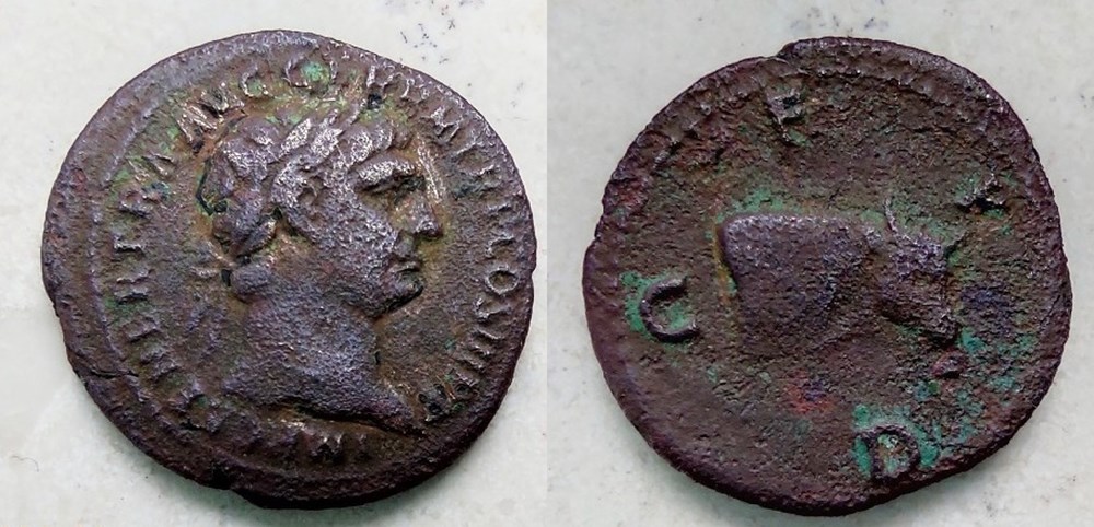 098-117 / Trajan / Deultum / bull / RARE - DVLT#001 coins ancient to romans provincial 098 117 trajan deultum bull rare dvlt 001
