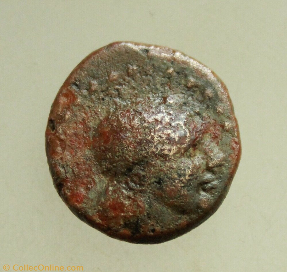 Dionysopolis AE16 grape coin ancient b c to greek dionysopolis ae16 grape