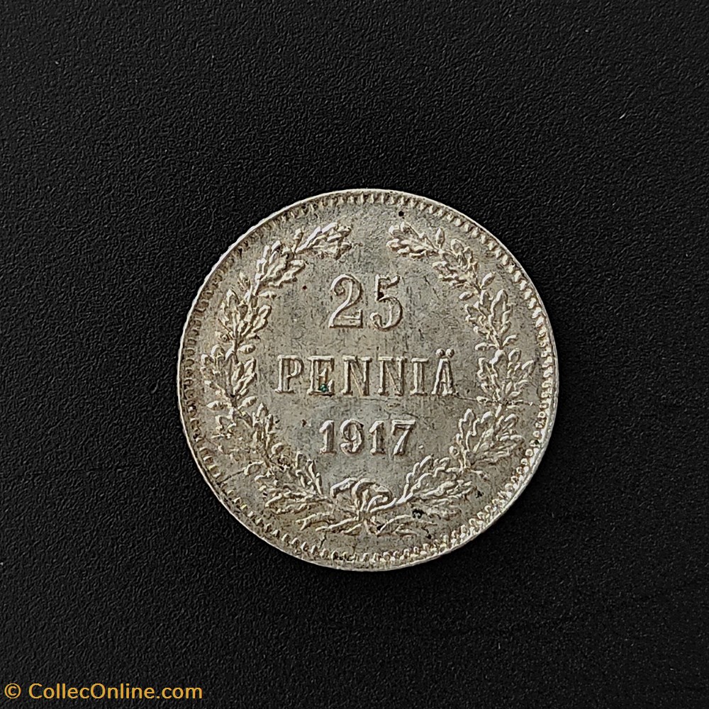 coins world russia russian empire 1917 pennia 25