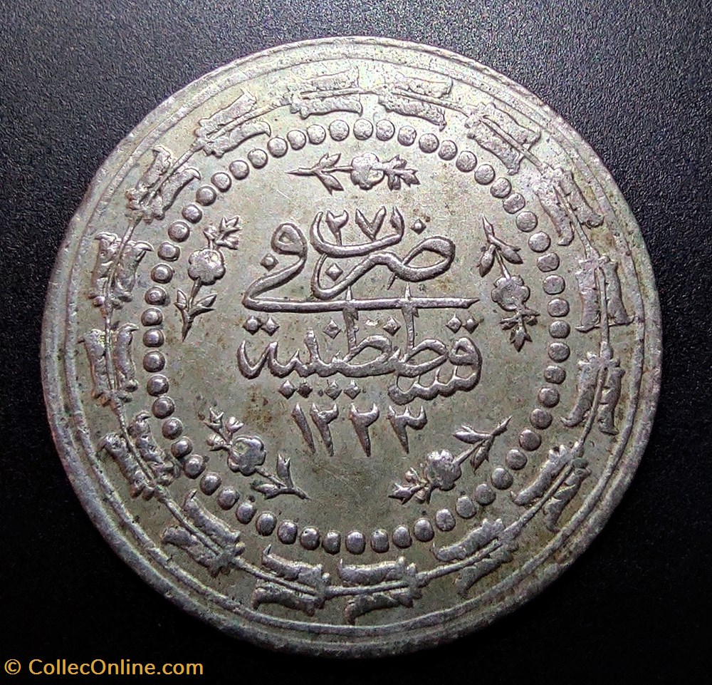 Mahmud II. K6 1223/27 AH Konstantiniye coins european medieval to ottoman empire mahmud ii k6 1223 27 ah konstantiniye