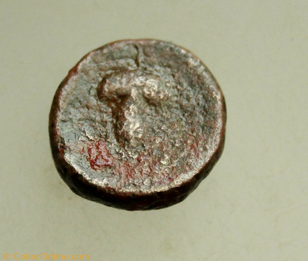Dionysopolis AE16 grape coin ancient b c to greek dionysopolis ae16 grape