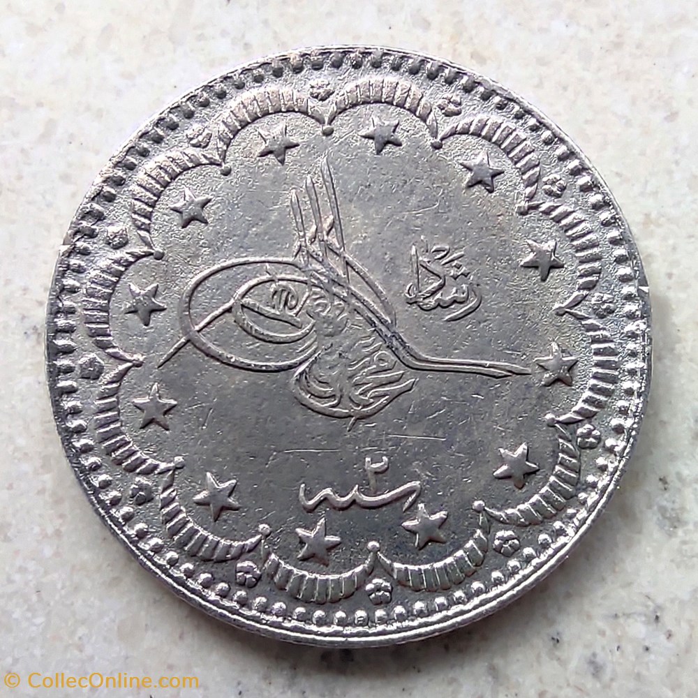 Mehmed V. Konstantiniye K5 1327/2 coins european medieval to ottoman empire mehmed v konstantiniye k5 1327 2