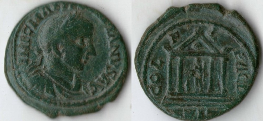 238-244 Gordian III, temple Homonoia, AE23 coins ancient to romans provincial 238 244 gordian iii temple homonoia ae23