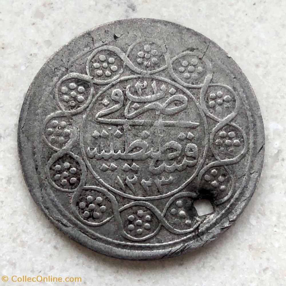 coins european medieval to ottoman empire mahmud ii k1 1223 21 ah konstantiniye