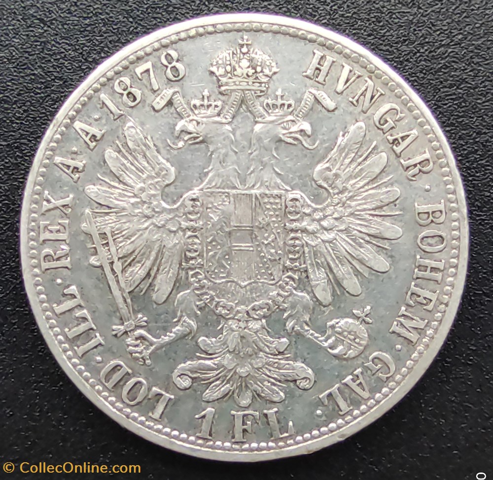 Austria 1878 - 1 Florin coin world austrium austria 1878 1 florin