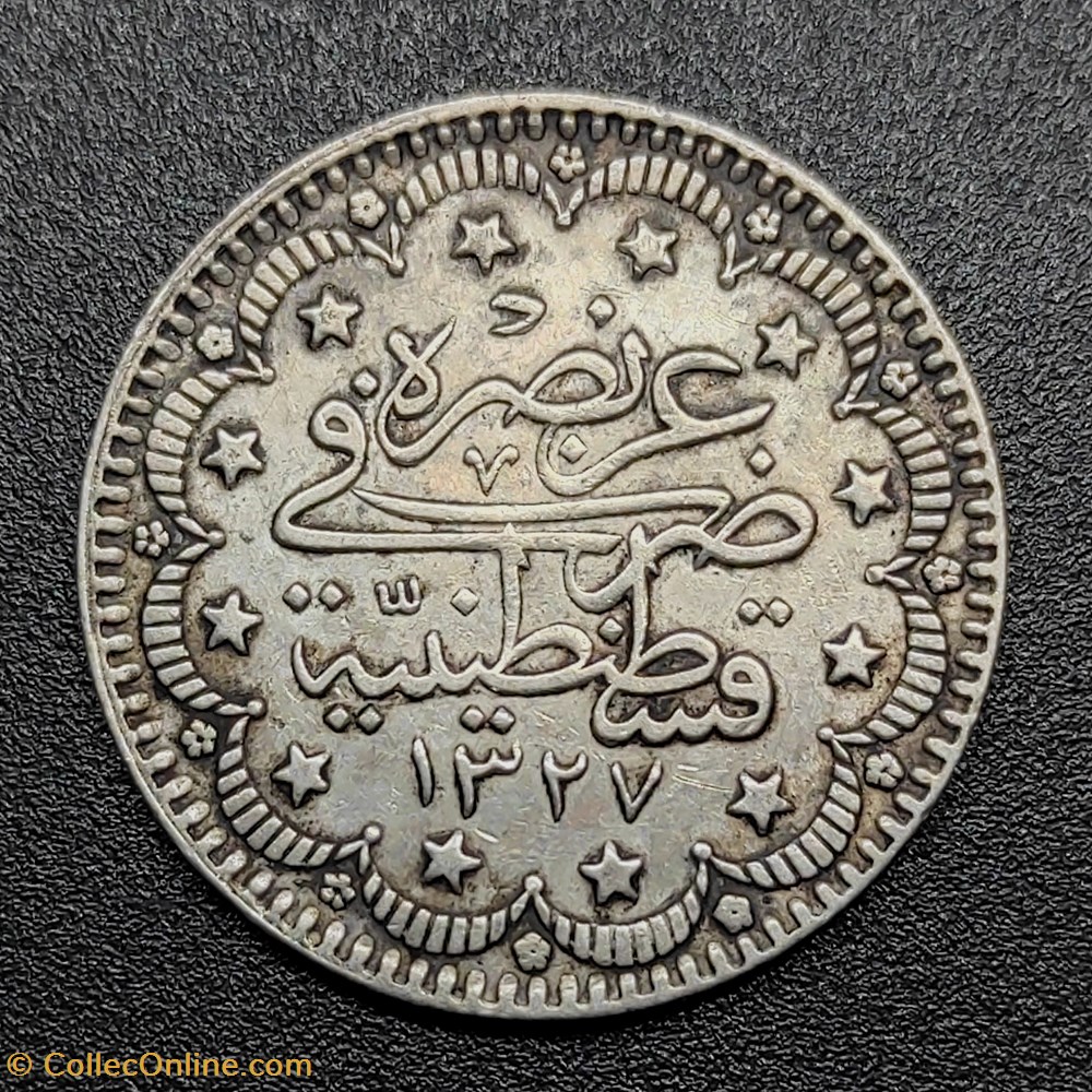 Mehmed V. Konstantiniye K5 1327/1 coins european medieval to ottoman empire mehmed v konstantiniye k5 1327 1