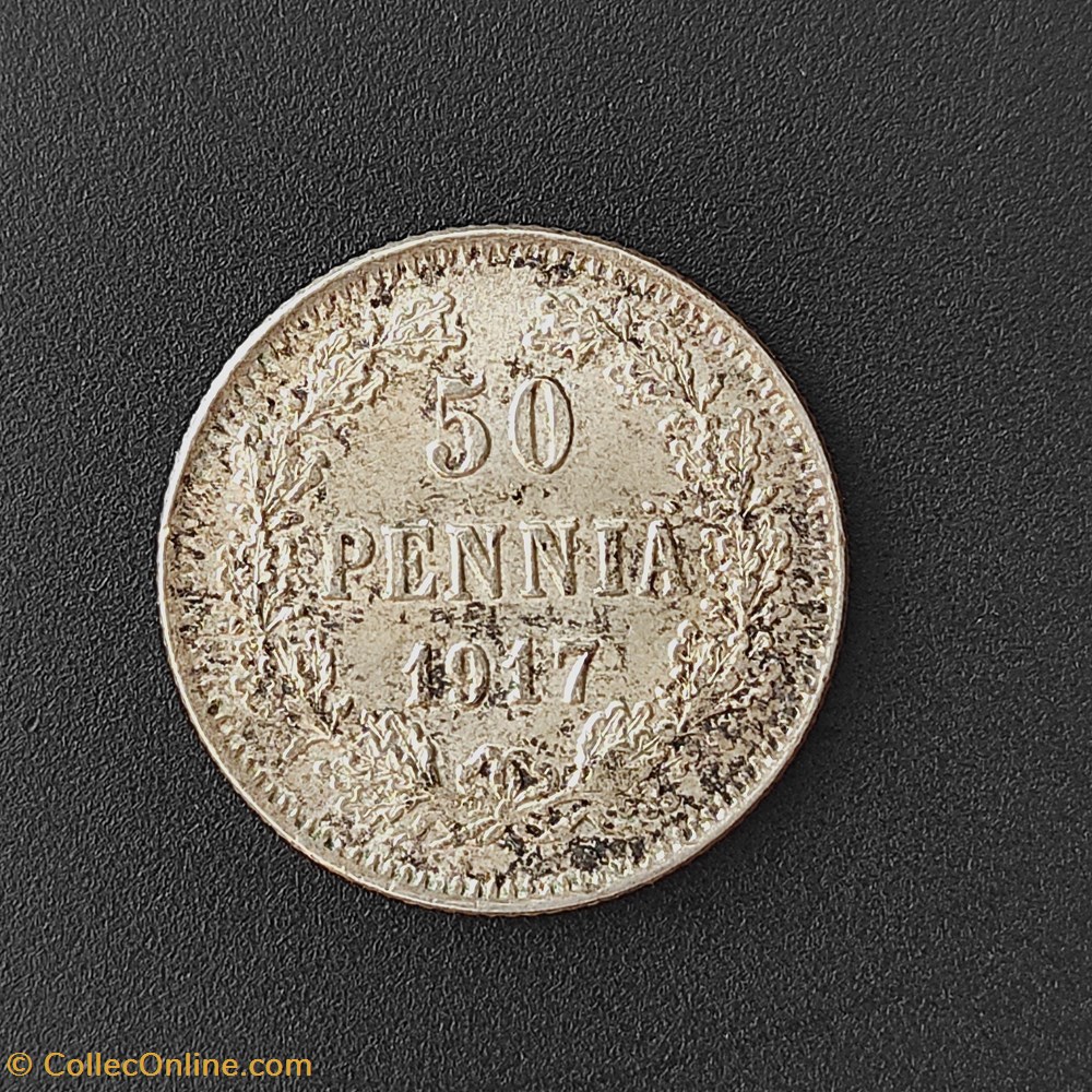 coins world russia russian empire 1917 pennia 50