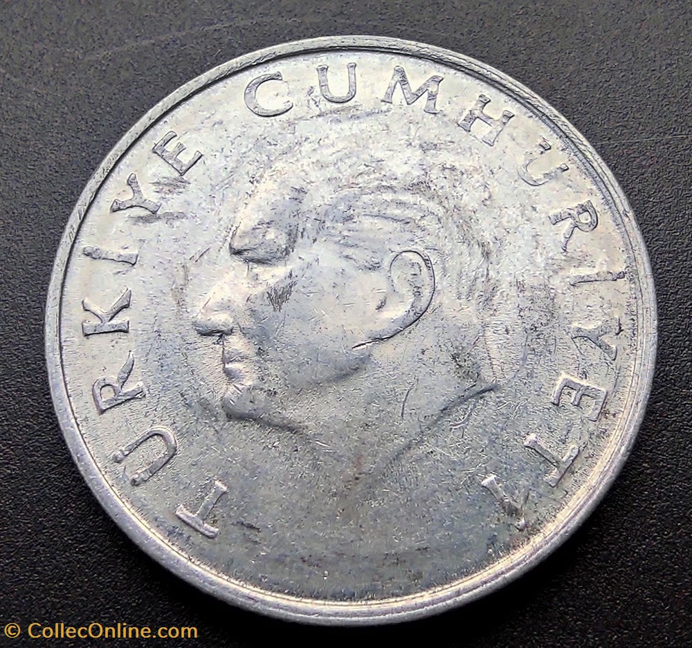 1987 lira 25 Aluminium coins world turkey 1987 lira 25 aluminium