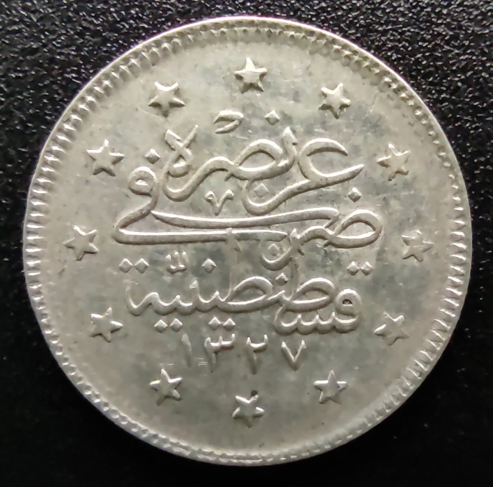 Mehmed V. Konstantiniye K2 1327/2 coins european medieval to ottoman empire mehmed v konstantiniye k2 1327 2