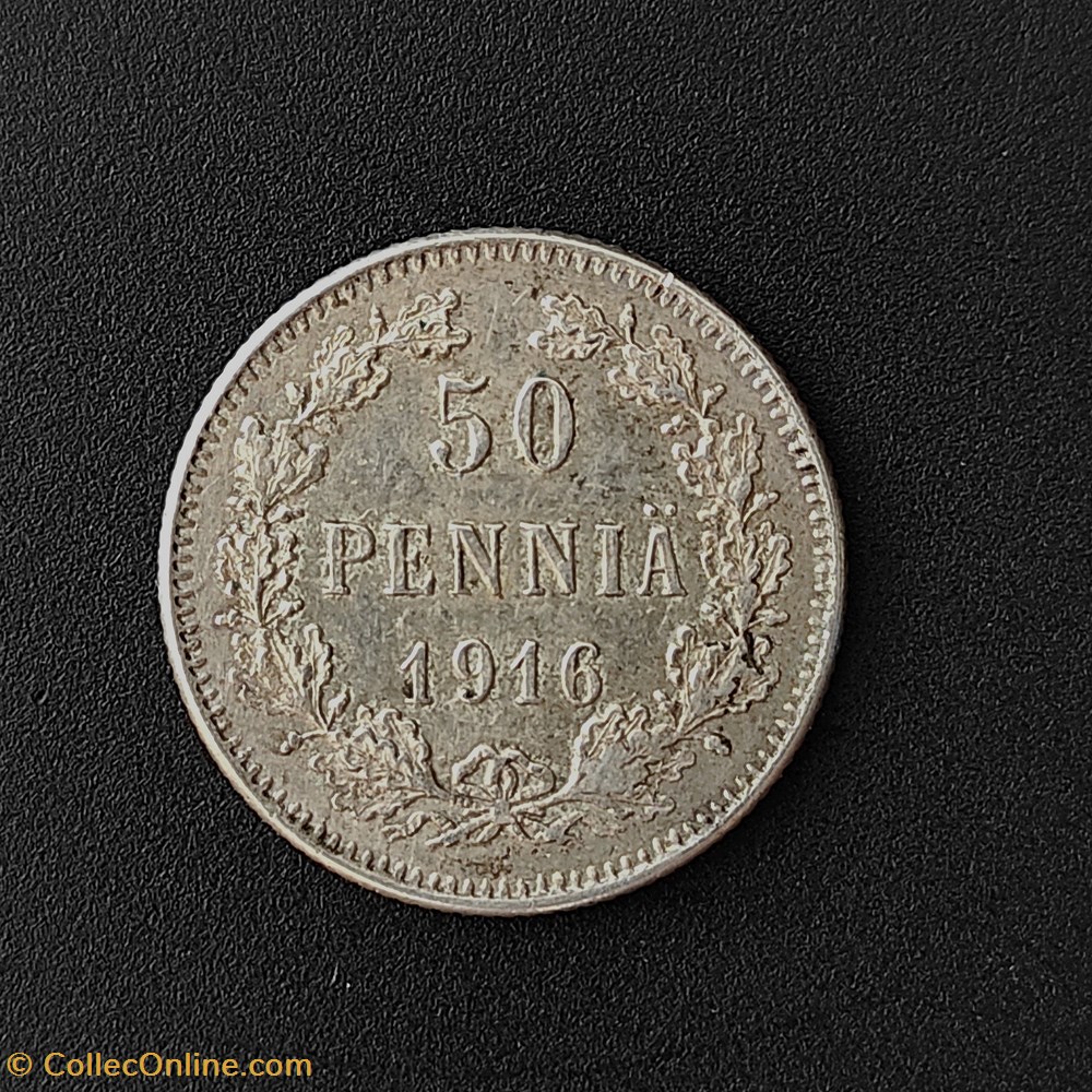 coins world russia russian empire 1916 pennia 50