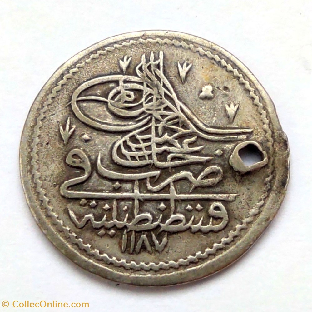 coins european medieval to ottoman empire abdul hamid i p10 1187 1 ah konstantiniye