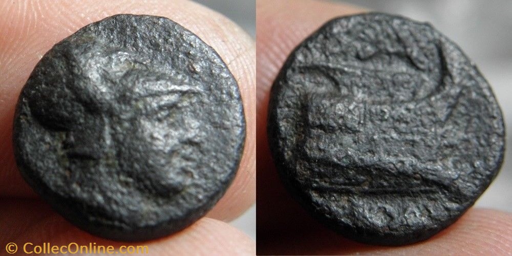 D.Poliorketes AE15 prow coin ancient b c to greek d poliorketes ae15 prow