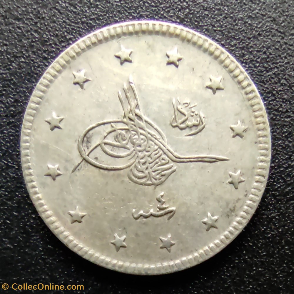 Mehmed V. Konstantiniye K2 1327/4 coins european medieval to ottoman empire mehmed v konstantiniye k2 1327 4