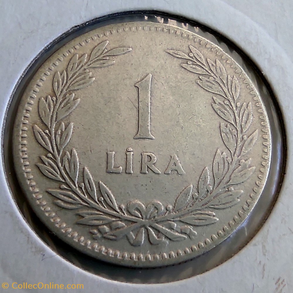 1947 lira 1 Silver coins world turkey 1947 lira 1 silver