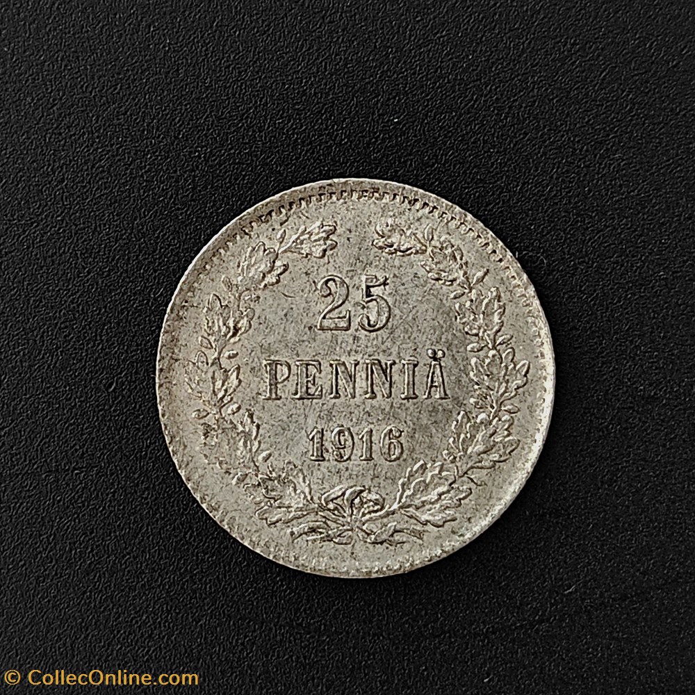 1916 pennia 25 coins world russia russian empire 1916 pennia 25