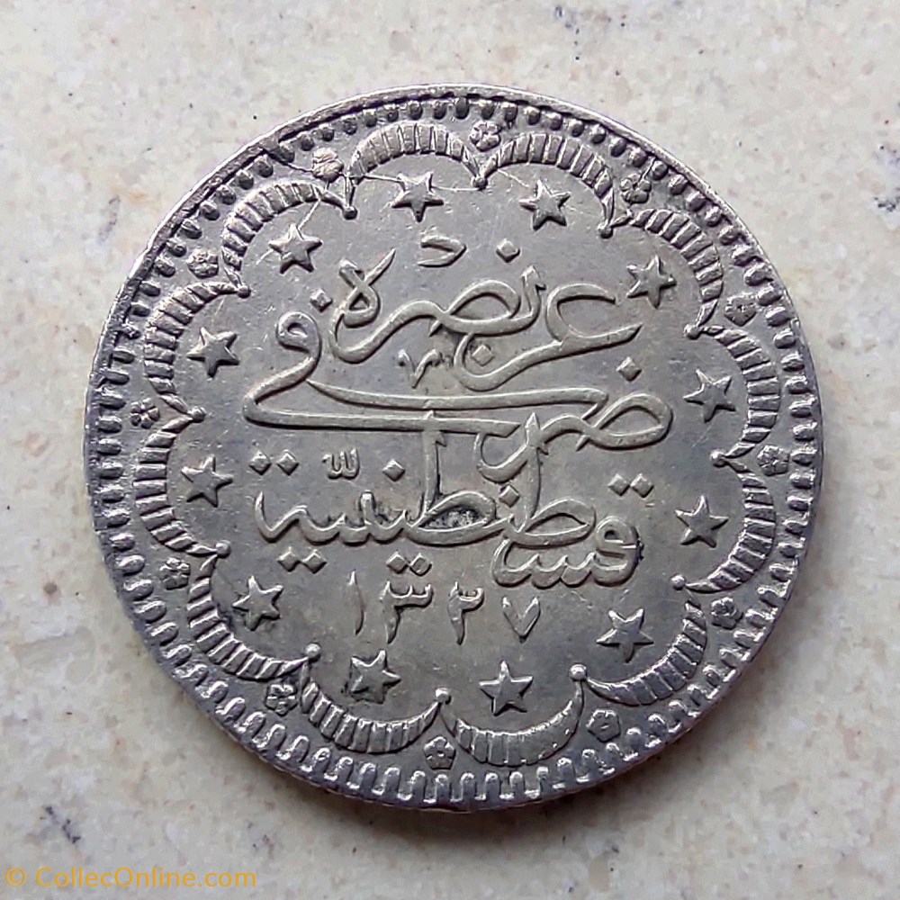 Mehmed V. Konstantiniye K5 1327/2 coins european medieval to ottoman empire mehmed v konstantiniye k5 1327 2