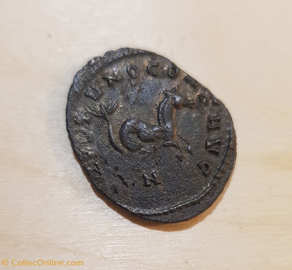 GALLIEN- Antoninien - Bestiaire- hippocampe monnaie antique av jc ap romaine republicaine imperiale gallien antoninien bestiaire hippocampe