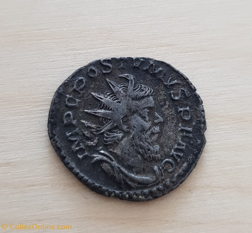 Postume - Antoninien - monnaie antique av jc ap romaine republicaine imperiale postume antoninien
