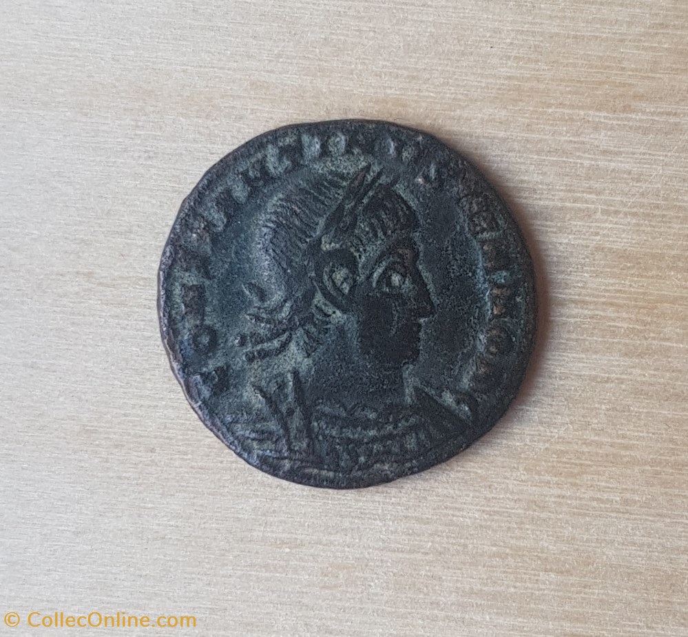 CONSTANTIN II - Nummus - "Enseigne" - Siscia monnaie antique av jc ap romaine republicaine imperiale constantin ii nummus enseigne siscia