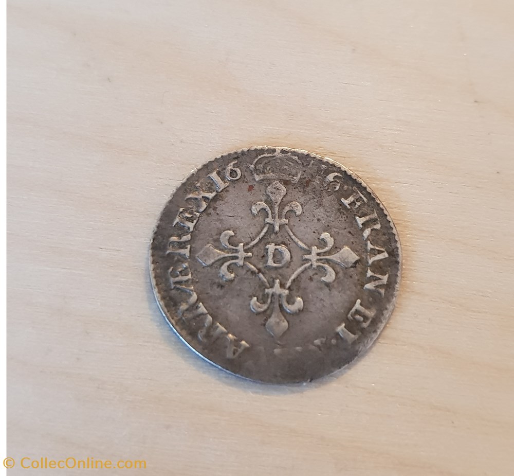 Louis XIV - Quatre Sols dit "Des traitants"- 1676 monnaie france royale louis xiv quatre sols dit des traitants 1676