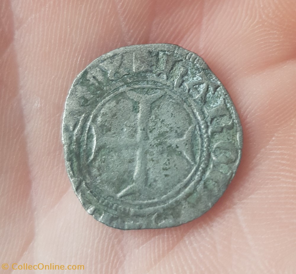 DAUPHINS DU VIENNOIS - CHARLES VII Petit blanc monnaie france royale dauphins du viennois charles vii petit blanc