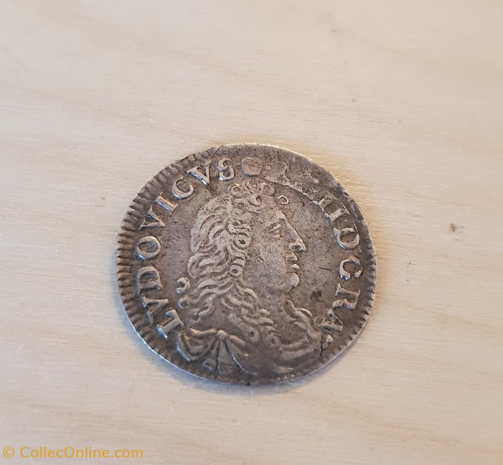 Louis XIV - Quatre Sols dit "Des traitants"- 1676 monnaie france royale louis xiv quatre sols dit des traitants 1676