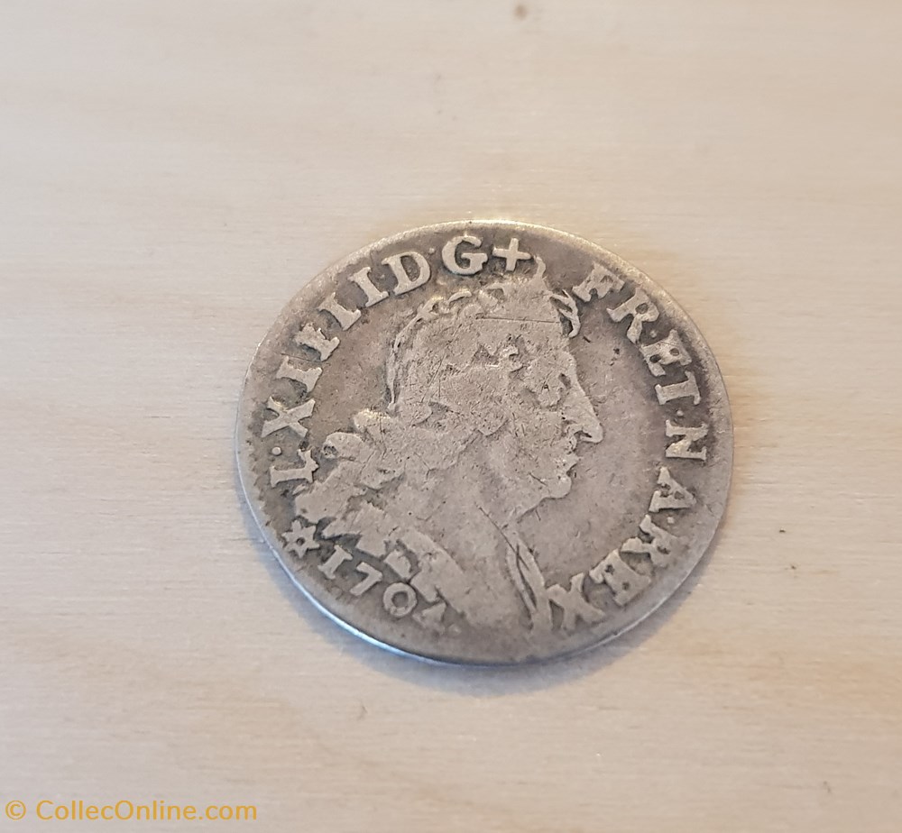 Louis XIV - 5 sols aux insignes - 1704 monnaie france royale louis xiv 5 sols aux insignes 1704