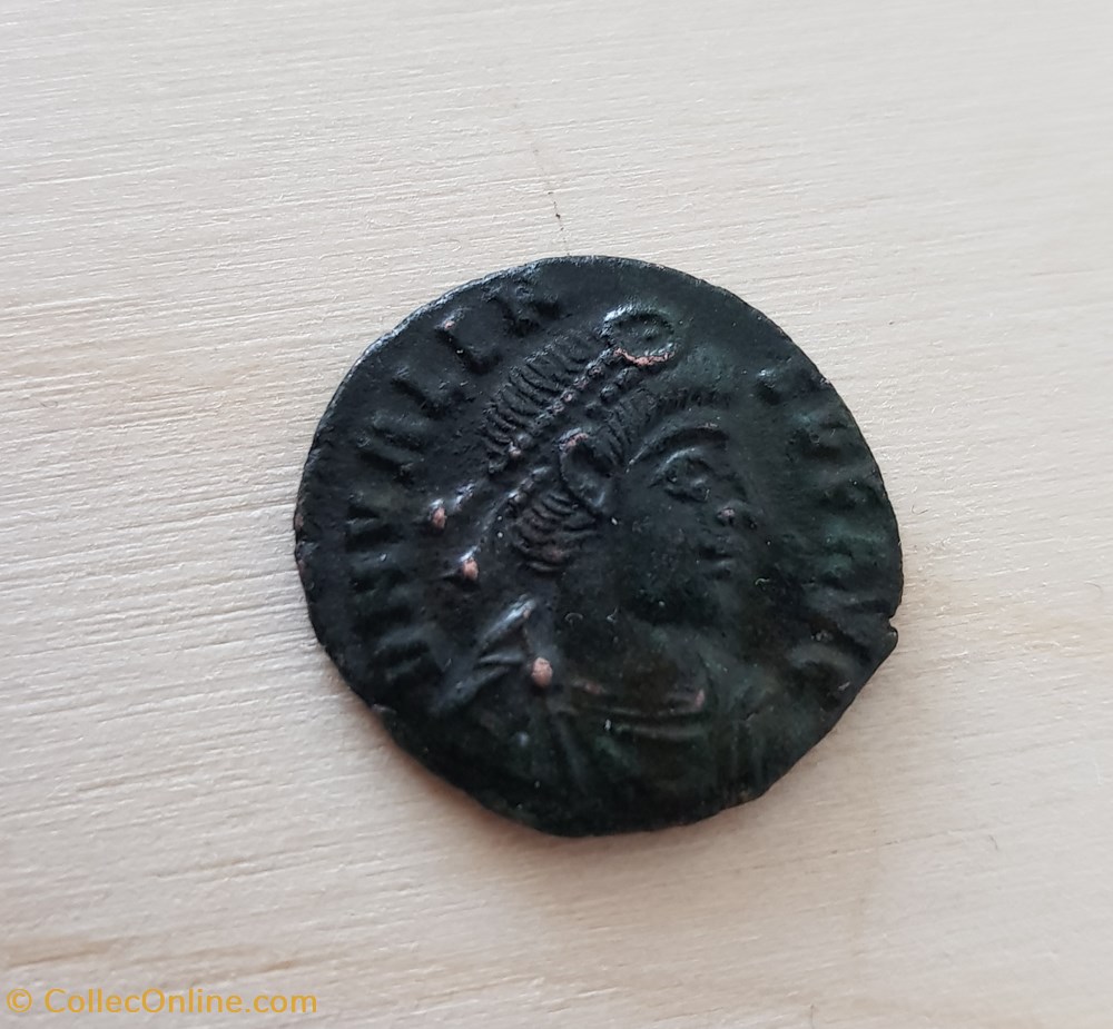 monnaie antique jc ap romaine republicaine imperiale valens flavius valens nummus