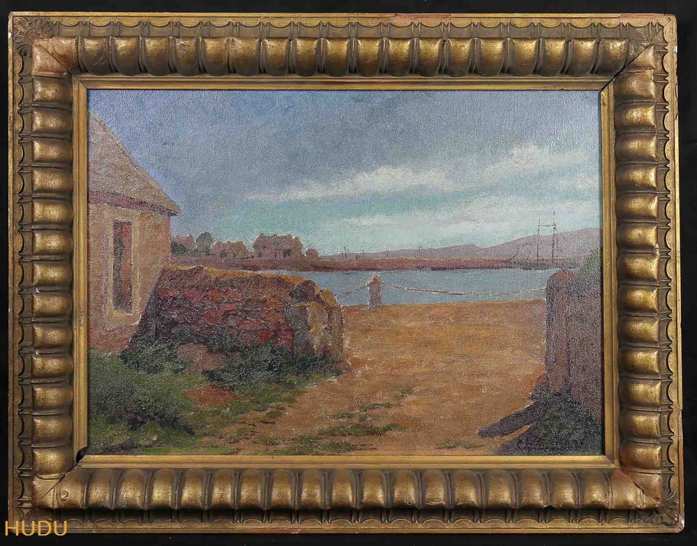 Coll. Suzanne Catteau Huile, Paysage marine art antiquites peintures dessins coll suzanne catteau huile paysage marine