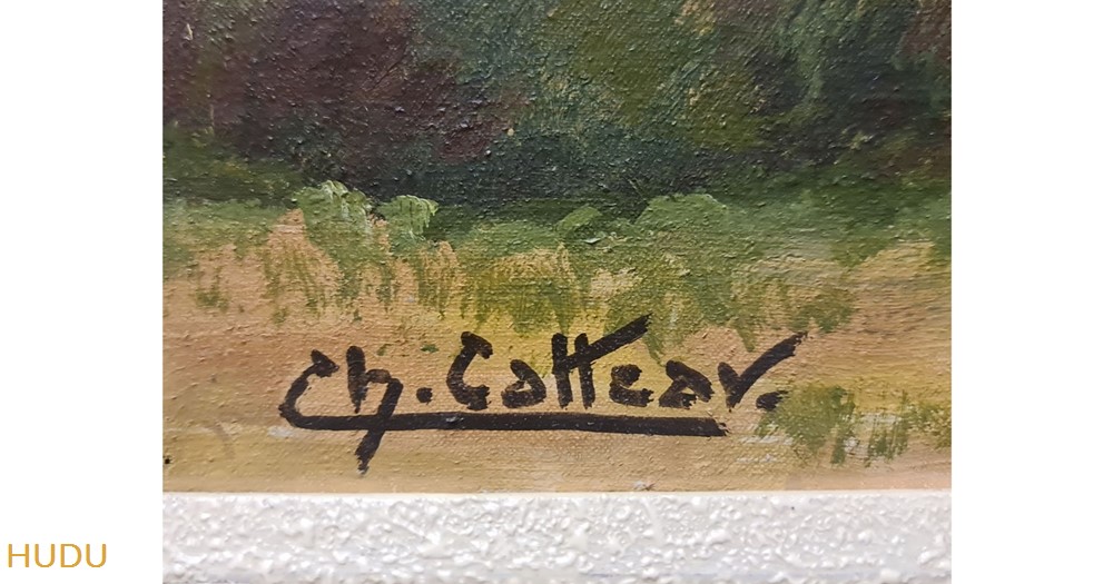 Coll. inc. Huile Port au sud 3 art antiquites peintures dessins coll inc huile port au sud