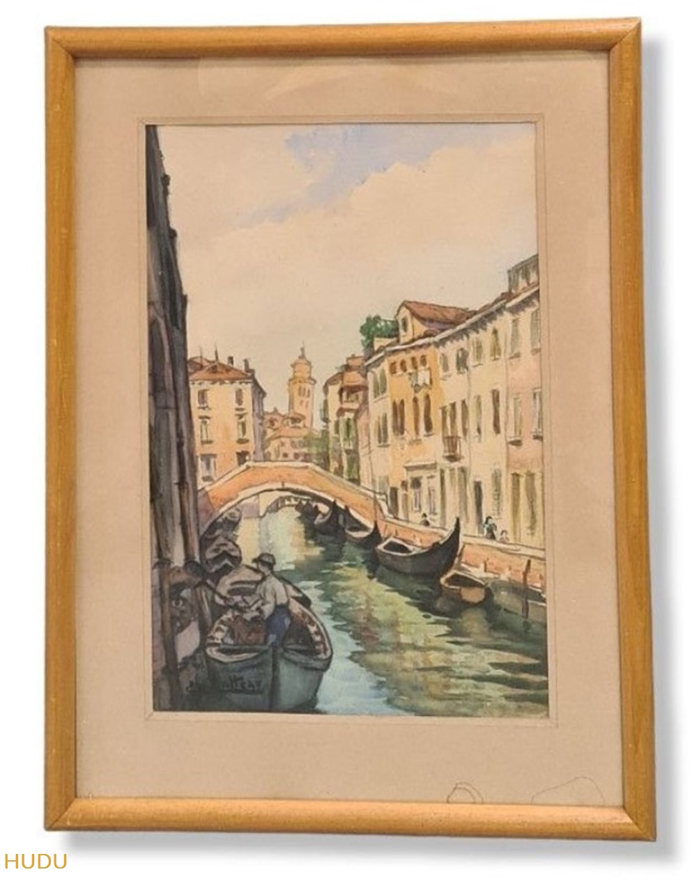 Coll. FD Catteau Aquarelle Venise Rio St Vio art antiquites peintures dessins coll fd catteau aquarelle venise rio st vio