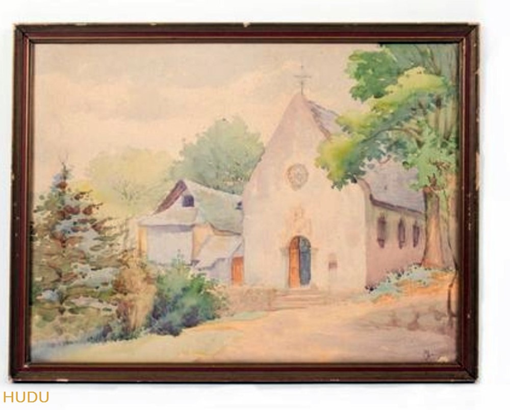 Coll. Suzanne Catteau Aquarelles La Chapelle x2 art antiquites peintures dessins coll suzanne catteau aquarelles la chapelle x2