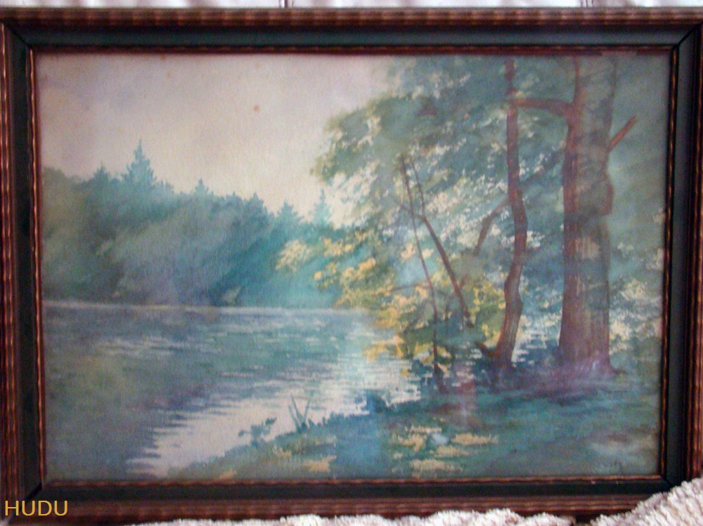 Coll. FD Catteau Aquarelle Canal art antiquites peintures dessins coll fd catteau aquarelle canal