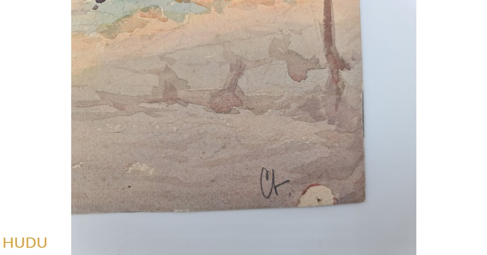 Coll. Suzanne Catteau Aquarelles La Chapelle x2 3 art antiquites peintures dessins coll suzanne catteau aquarelles la chapelle x2