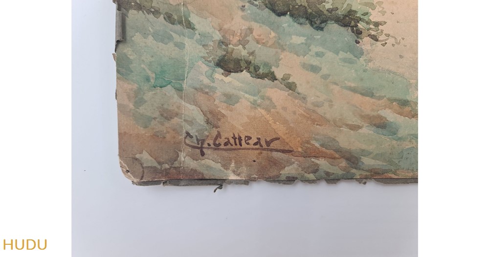Coll.Suzanne Catteau Aquarelles x2 3 art antiquites peintures dessins coll suzanne catteau aquarelles x2