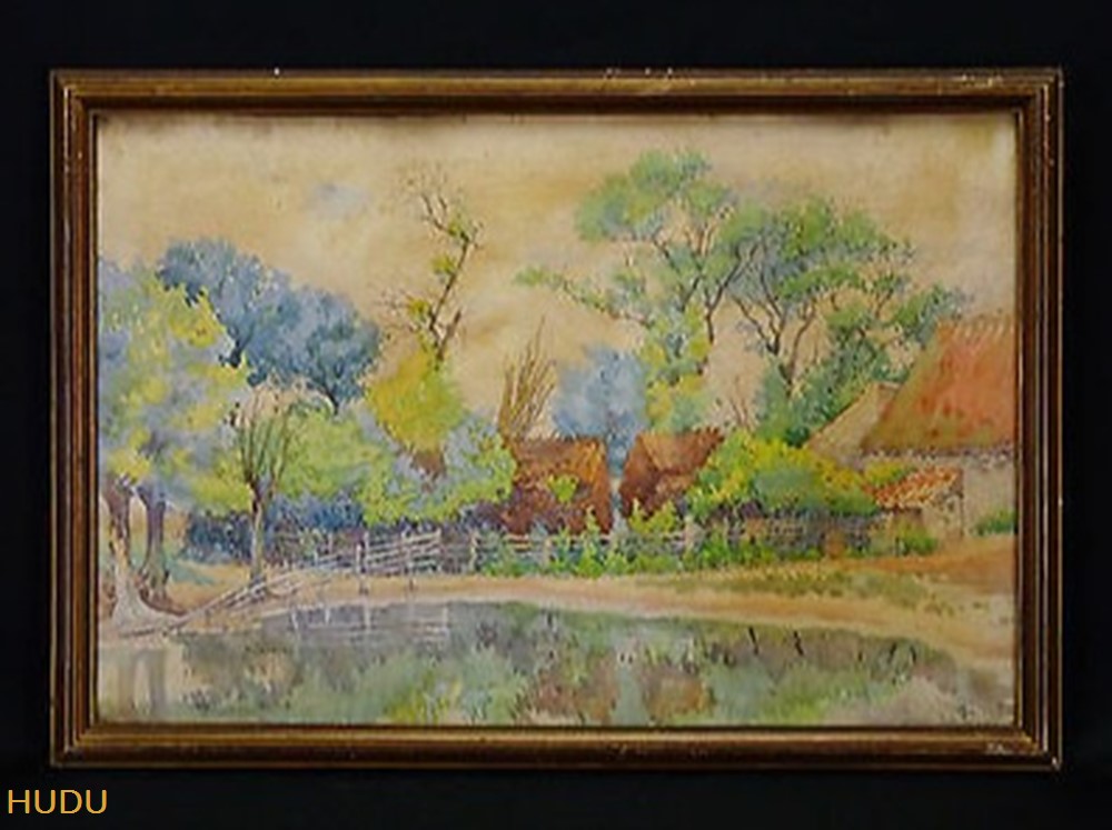 art antiquites peintures dessins coll suzanne catteau aquarelle