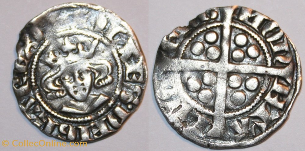 ESTERLIN LUXEMBOURG EAN L"AVEUGLE monnaie france feodale esterlin luxembourg ean l aveugle
