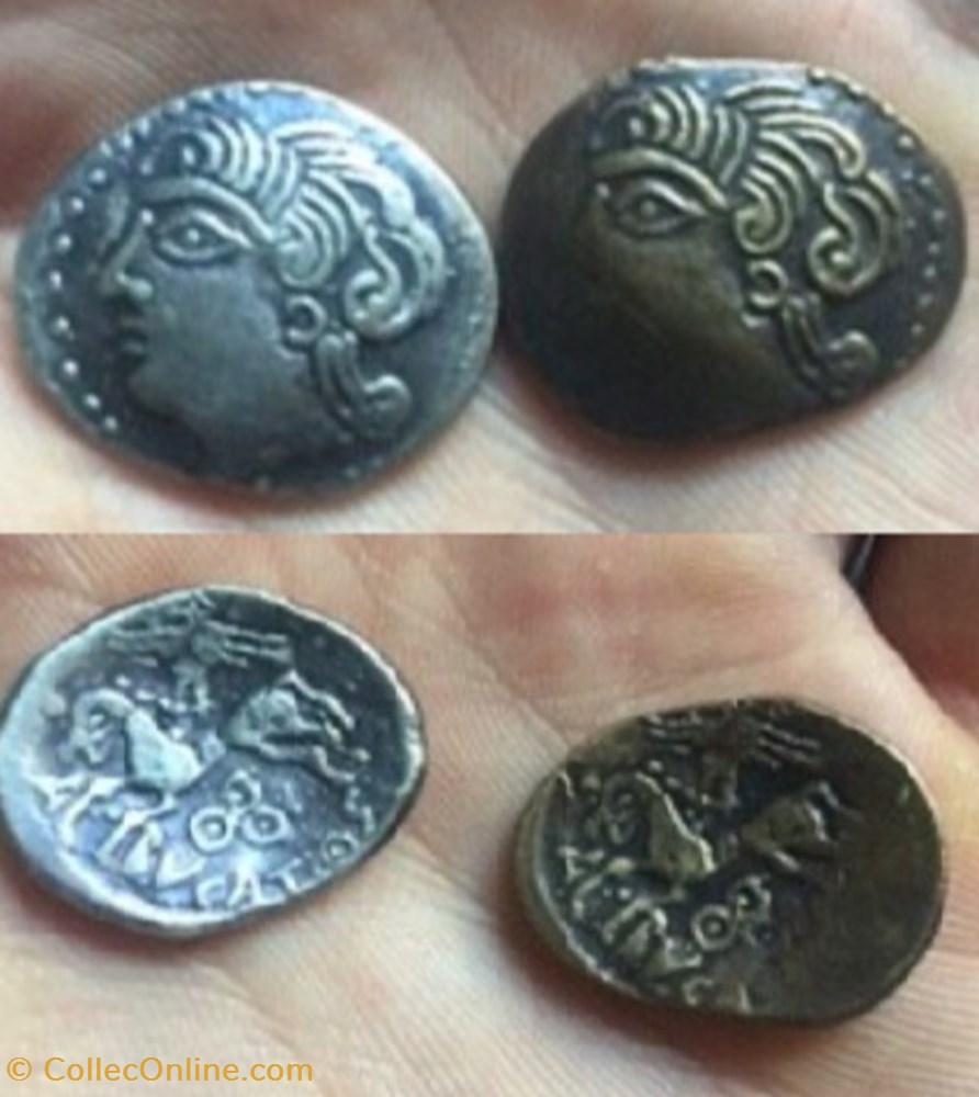 Série de faux statères Bituriges Cubes - Moulages 3 monnaie antique av jc ap gauloise serie de faux stateres bituriges cubes moulages