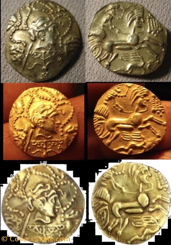 Série de faux statères ˋ À la petite tête nue ´ plus de 10 moulages exécutés monnaie antique av jc ap gauloise serie de faux stateres a la petite tete nue plus de 10 moulages executes