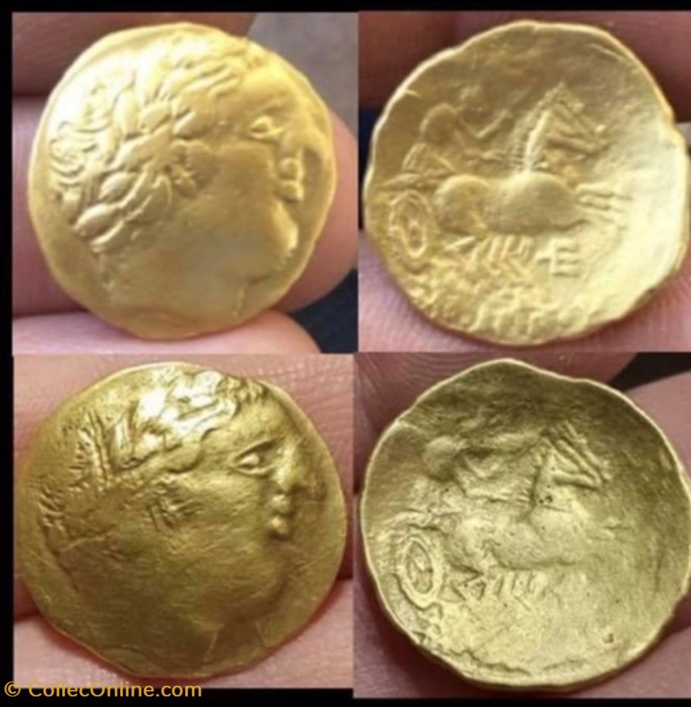 monnaie antique av jc ap gauloise serie faux stateres du type de pons st eanne moulages