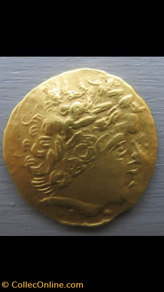 Faux statère Riedones au foudre - Moulage - monnaie antique av jc ap gauloise faux statere riedones au foudre moulage