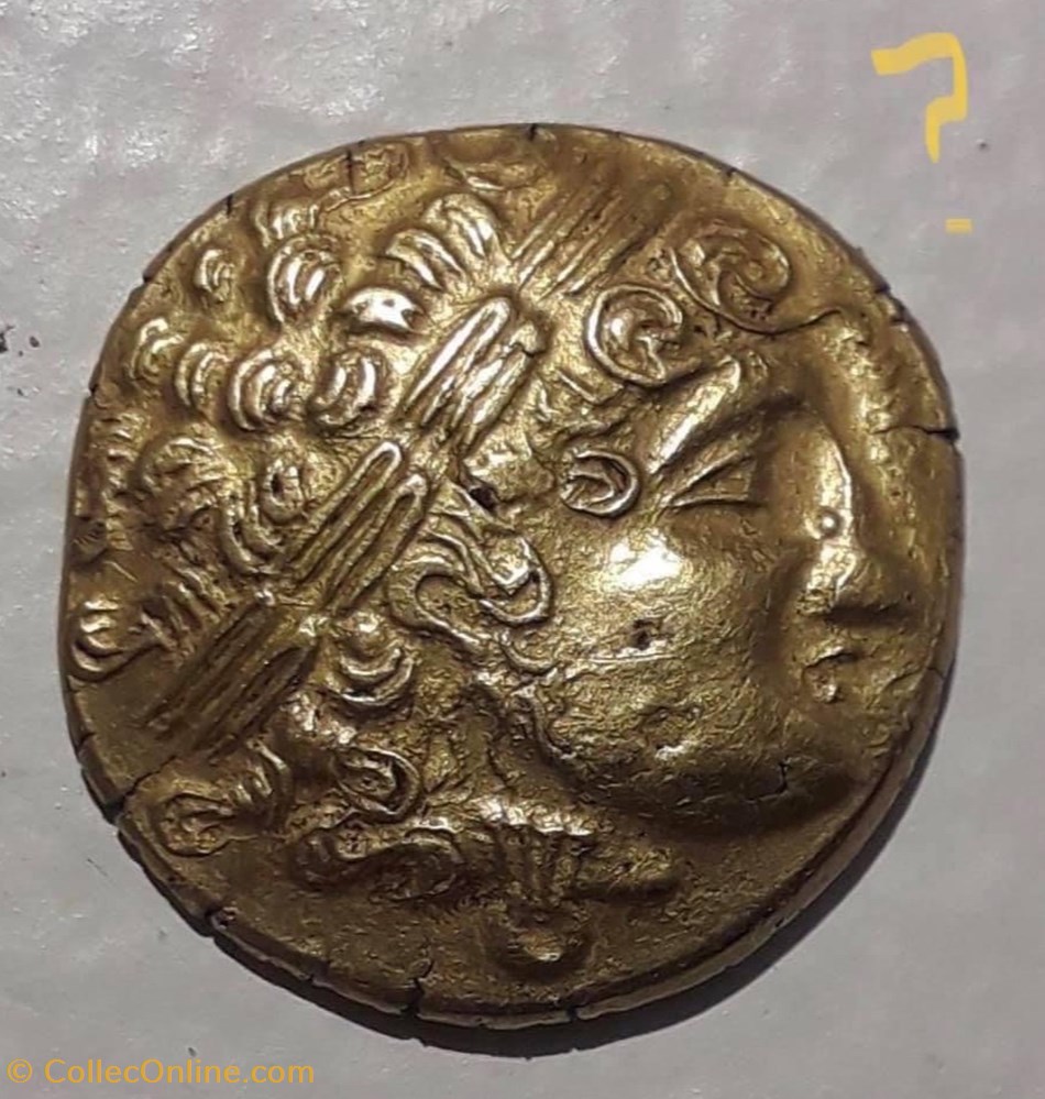 Faux hémistatère du Groupe de Normandie - Moulage - monnaie antique av jc ap gauloise faux hemistatere du groupe de normandie moulage