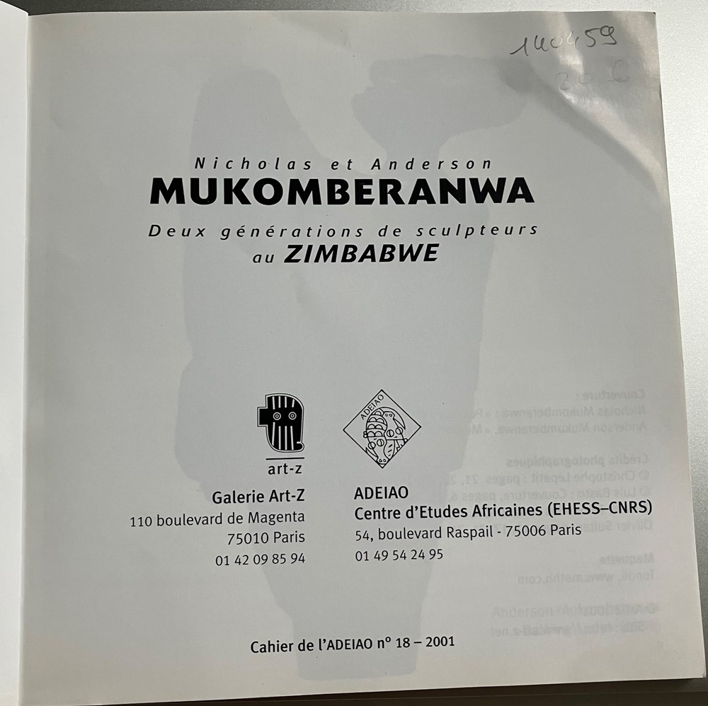 books comics magazines nicholas et anderson mukomberanwa