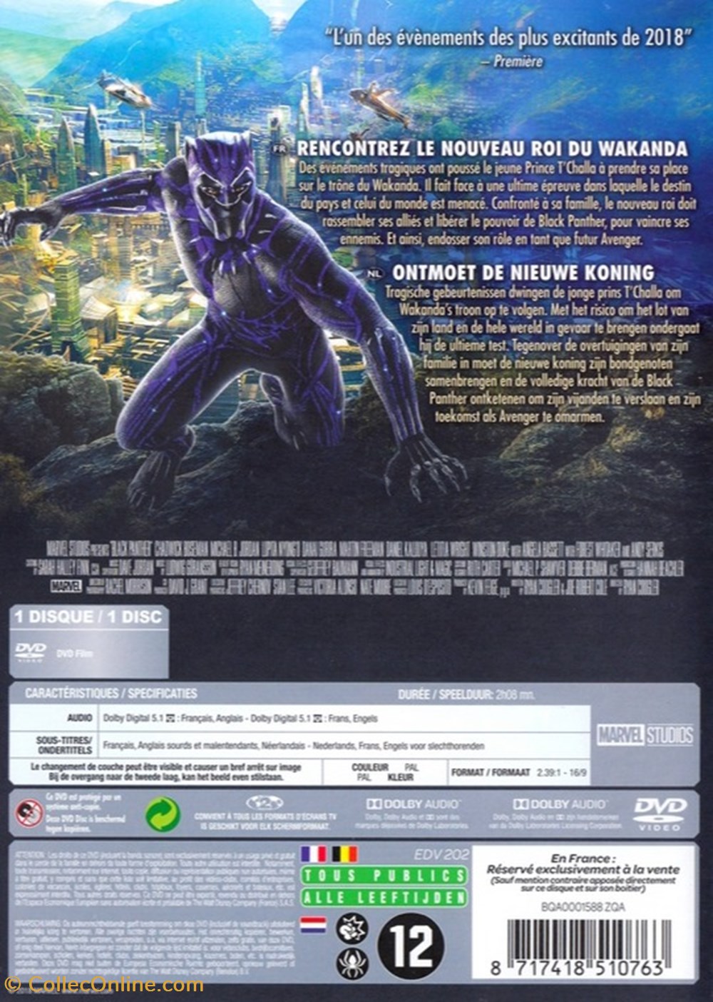 divers film dvd blu ray black panther
