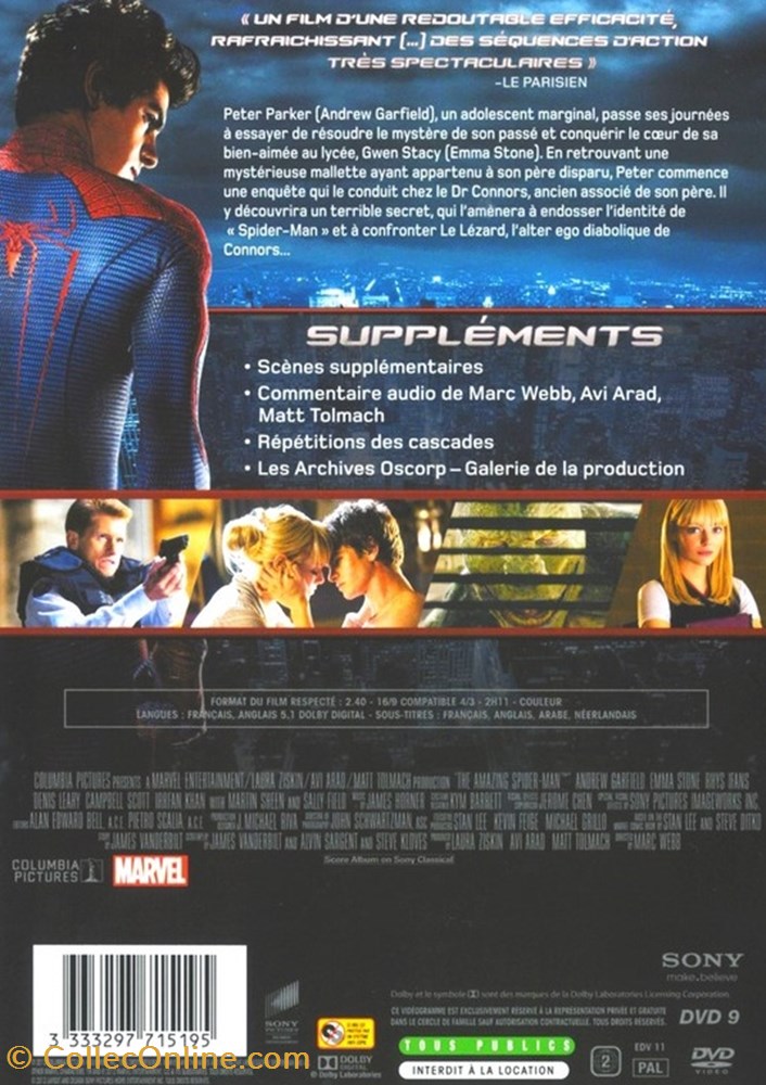 divers film dvd blu ray the amazing spider man