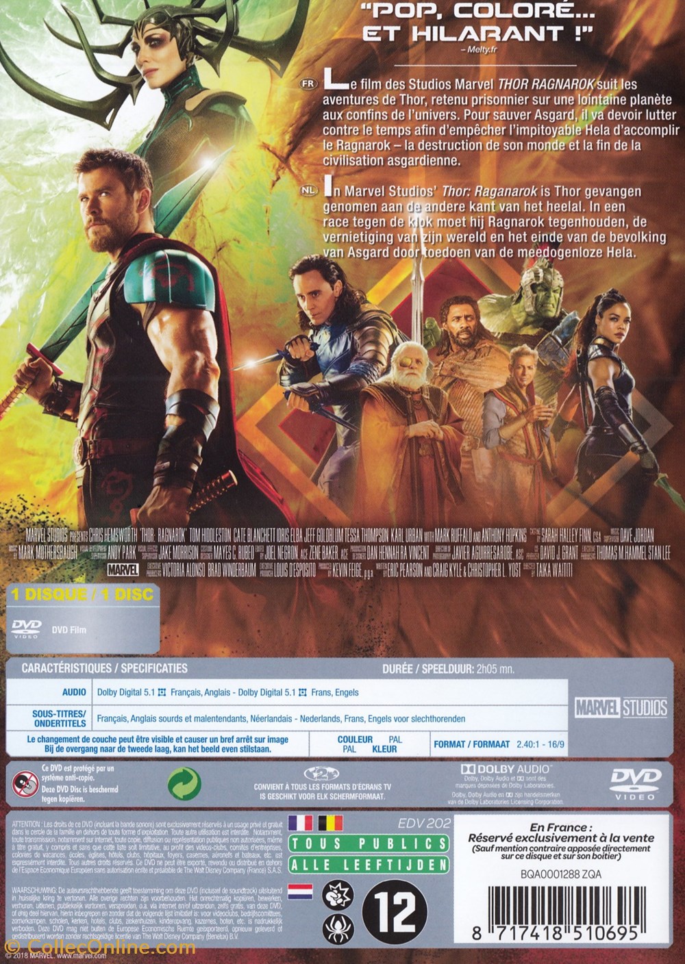 divers film dvd blu ray thor iii ragnarok