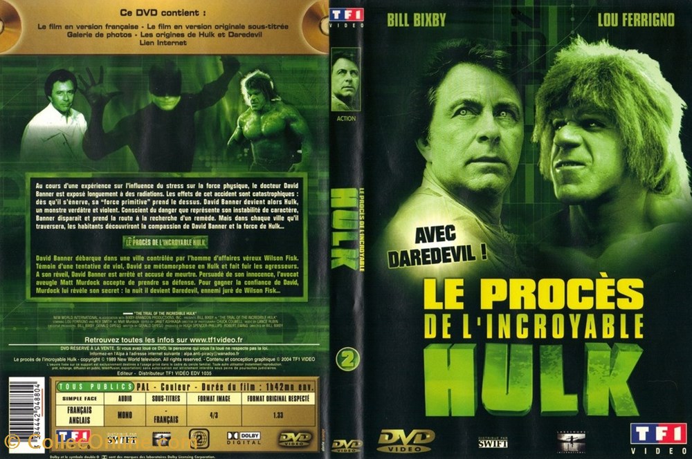 Hulk : La Procès De L'Incroyable Hulk Avec Daredevil ! 3 diver film dvd blu ray hulk la proces de incroyable hulk avec daredevil