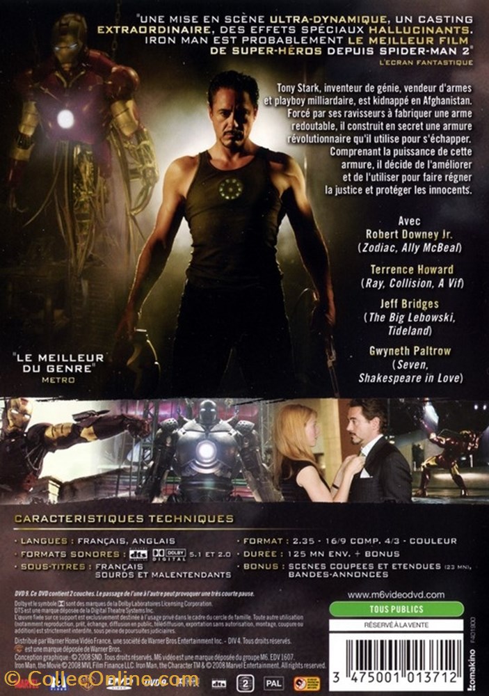 Iron Man 2 diver film dvd blu ray iron man