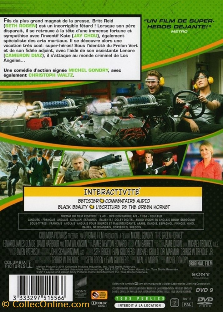 The Green Hornet 2 divers film dvd blu ray the green hornet